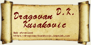 Dragovan Kušaković vizit kartica
